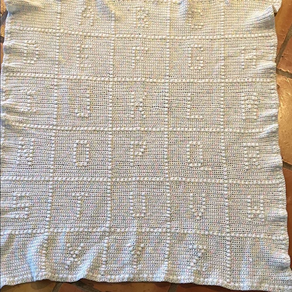 Handmade Alphabet crocheted Blanket